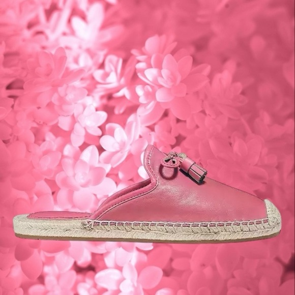 NWOT Coach 'Cassidy' Leather Slip-On Espadrille Mules in "Pink Ruby" Size 5 - Picture 14 of 15
